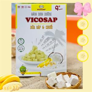 Bánh dinh dưỡng Vicosap Dừa sáp & Chuối hộp 18g