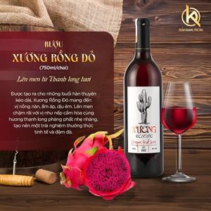 Rượu Thanh Long Xương Rồng đỏ, 19% Vol, 750ml (01 chai)